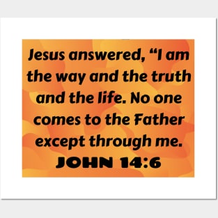 Bible Verse John 14:6 Posters and Art